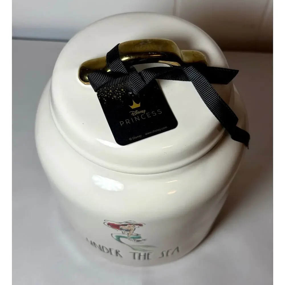 Rae Dunn Little Mermaid Ariel Under the Sea Cookie Jar Large Canister